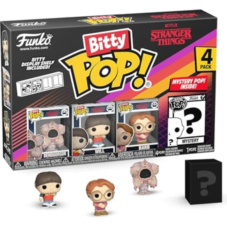Funko Bitty Pop! ST SZN1 - Demogorgon 4pk mit Überraschungs-Mini-Figur - 0.9 Inch (2.2 cm) - Stranger Things Sammlerstück mit stapelbarem Display-Regal - perfektes Geschenk für TV Fans – Bild 1
