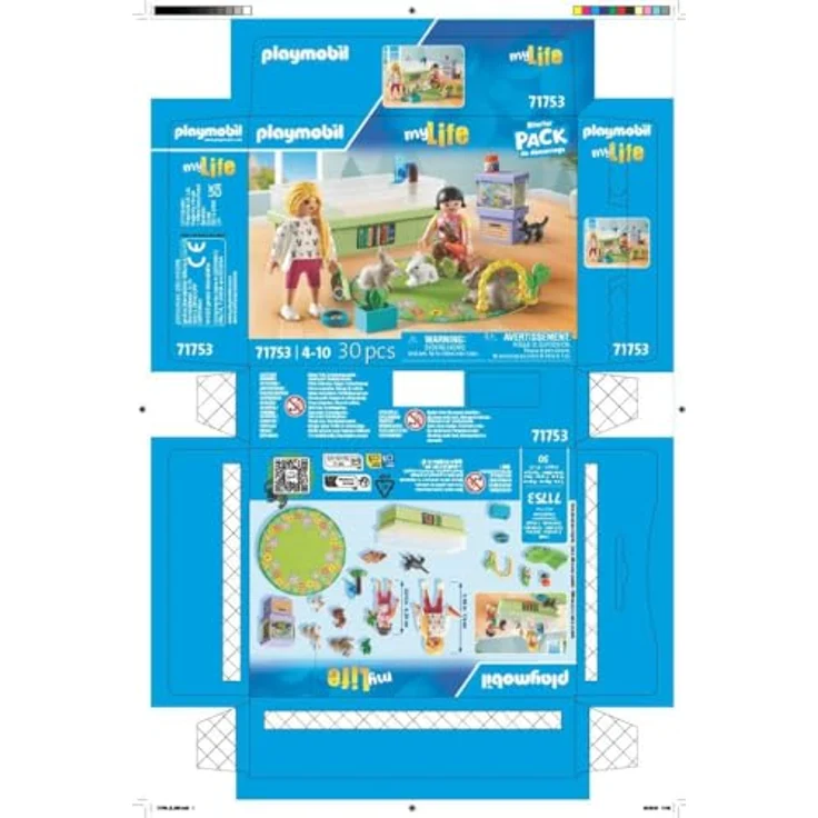 PLAYMOBIL 71753 - Familie mit Hasen - Playmobil my Life, Spielset mit Garten, Tiergehege und Nachbarn – Bild 7
