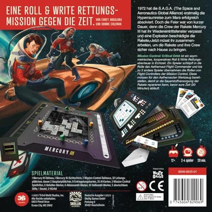 Skellig Games SKE48035 Mission Control, Spiel Zubehör von hoher Qualität, ideal als Geschenk, ideale Unterstützung für Spiel und Phantasie – Bild 3