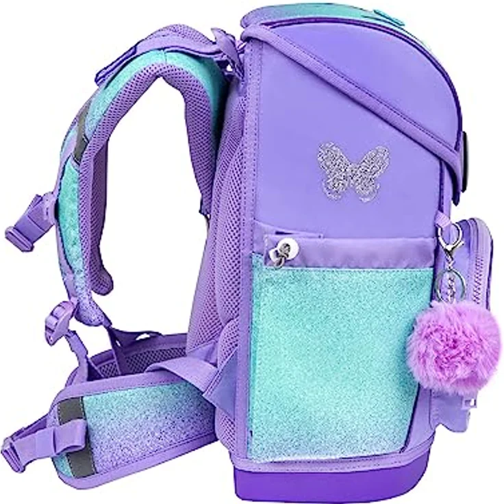 Belmil Compact Plus Schulranzen-Set 5-tlg., ergonomisch, 19 L Volumen, Grau, für Kinder ab 110 cm – Bild 5
