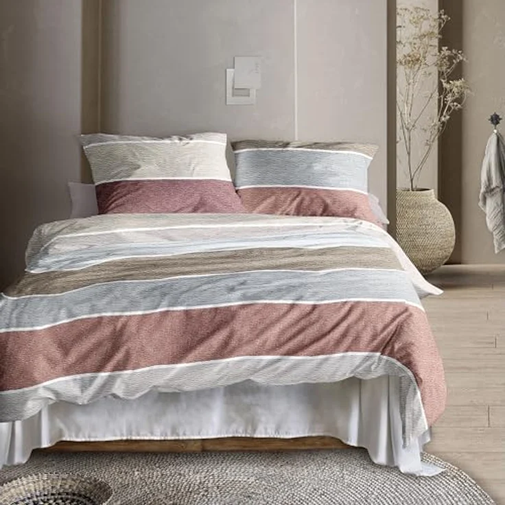 Irisette Bettwäsche Soft-Seersucker rot 135x200 cm (80x80 cm), Kinderbettwäsche mit Wendeoptik und bügelfreiem Material – Bild 3