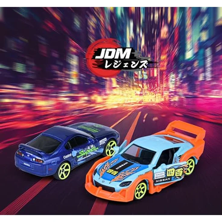 Majorette Japan Series Deluxe, Modellauto aus Metall (7,5 cm) in zufälliger Farbwahl - inkl. Tuning-Teil & Sammelbox, ab 5 Jahre, mit Freilauf und Federung – Bild 5