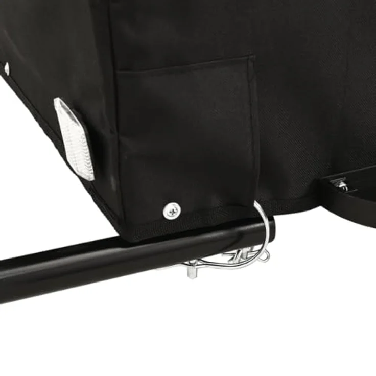 vidaXL Fahrradlastenanhänger Lastenanhänger Schwarz und Orange 45 kg Eisen, Robustes Material, Praktisches Design, Cleveres Design – Bild 6