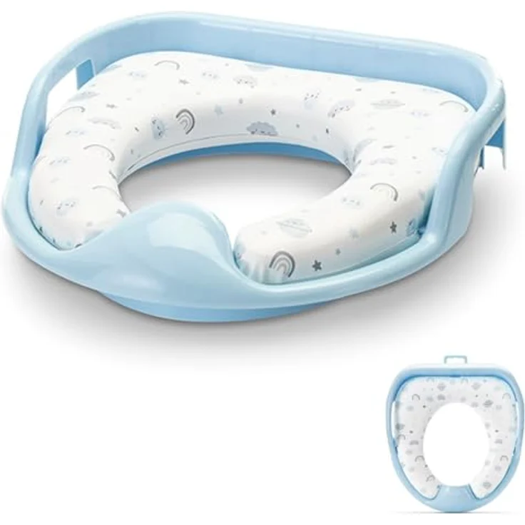 Lorelli Baby-Toilettensitz weich mit Handgriffen, 6 cm, gepolstert, mit Spritzschutz, ab 18 Monaten – Bild 1