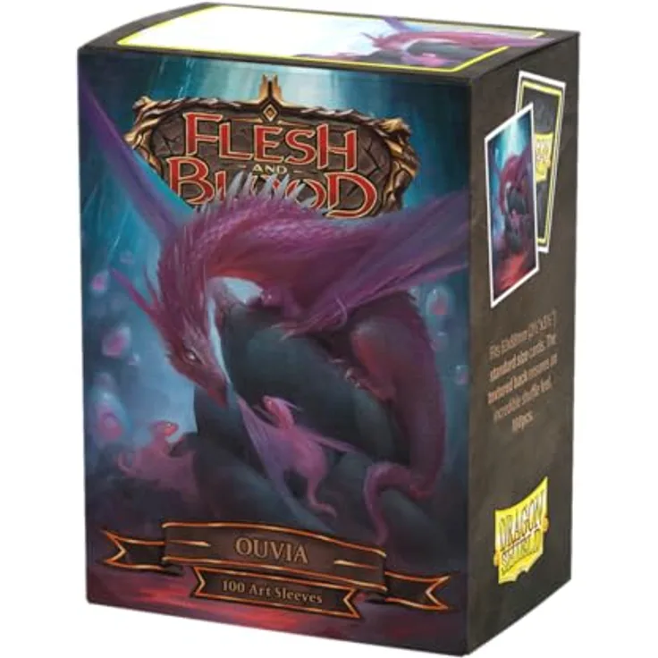 Dragon Shield Flesh & Blood Art Sleeves, 100 CT - Matte TCG Sleeves für Pokemon, One Piece & Magic the Gathering, Robuste Kartenschutz, Smooth Texture