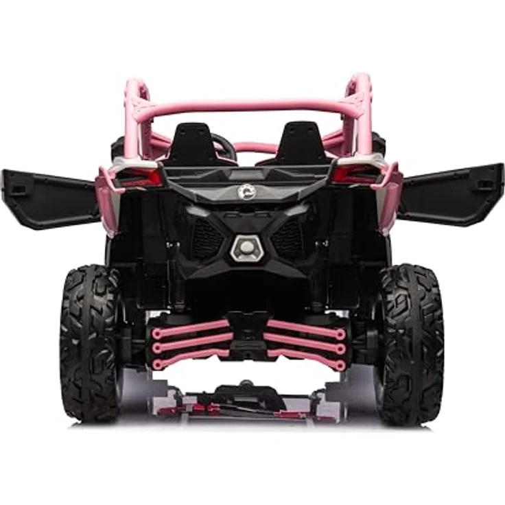 FINOOS CAN-AM Maverick UTV Buggy, Kinder-Elektroauto 2-Sitzer mit 24V Antrieb, rosa, 4x4, Bluetooth, LED-Beleuchtung, Fernsteuerung – Bild 9