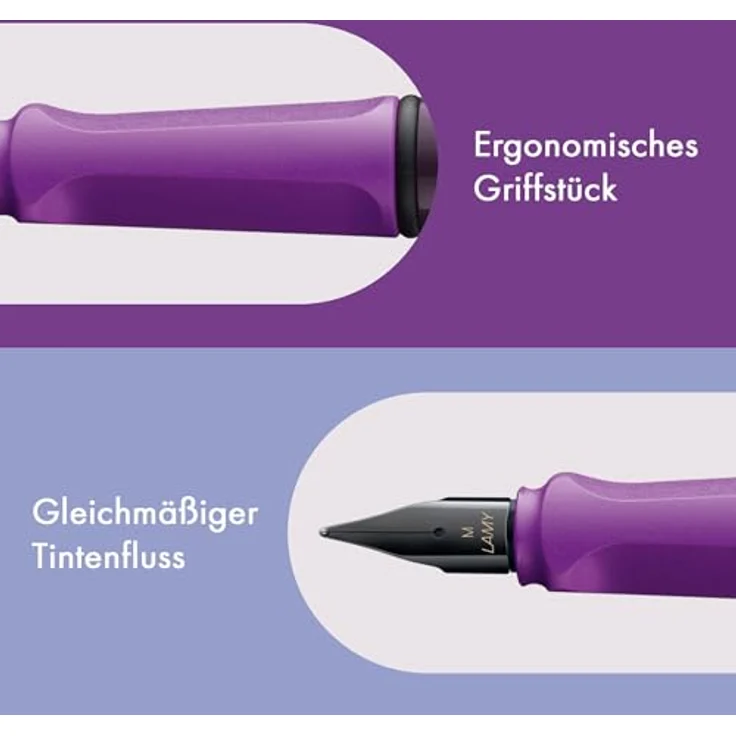 LAMY Füllfederhalter LAMY Special Edition Violet Blackberry M, ergonomisches Design mit polierter Edelstahlfeder, ASA-Kunststoff – Bild 3