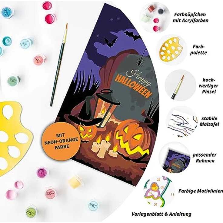Ravensburger Malen nach Zahlen 23602 - Halloween Mood - Kinder ab 9 Jahren – Bild 5