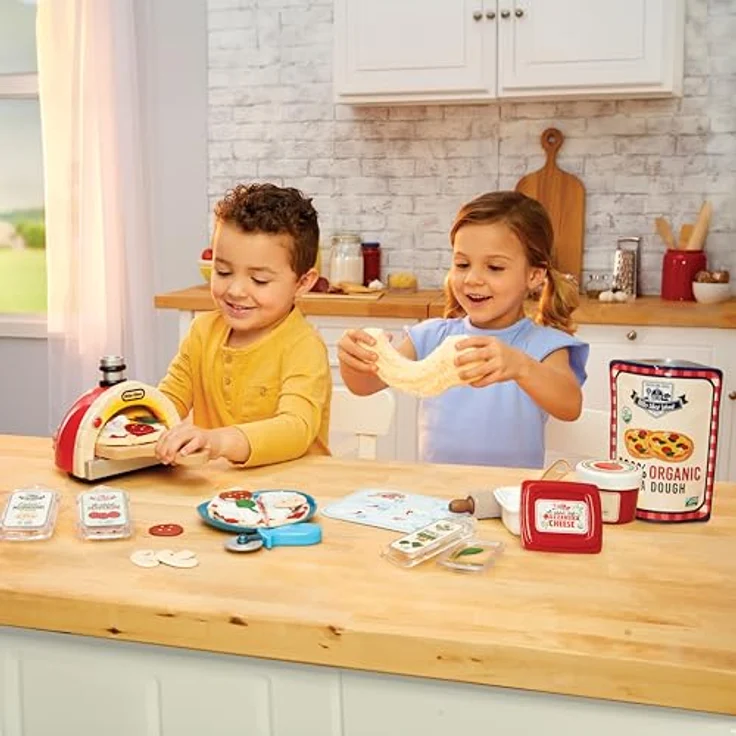 Little Tikes Creative Chefs Pizza Kit - Mit Make-It! Mix-Spielsand, 22 Zubehörteilen und funktionierendem Pizzaofen für Kinder ab 3 Jahren, NICHT ESSBAR – Bild 3