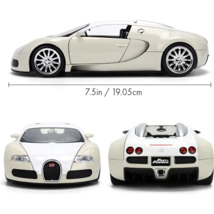 JADA Spielzeug-Rennwagen 2011 Bugatti Veyron Die-Cast Fahrzeug, Maßstab 1:24, von Fast & Furious, für Kinder ab 8 Jahren – Bild 3