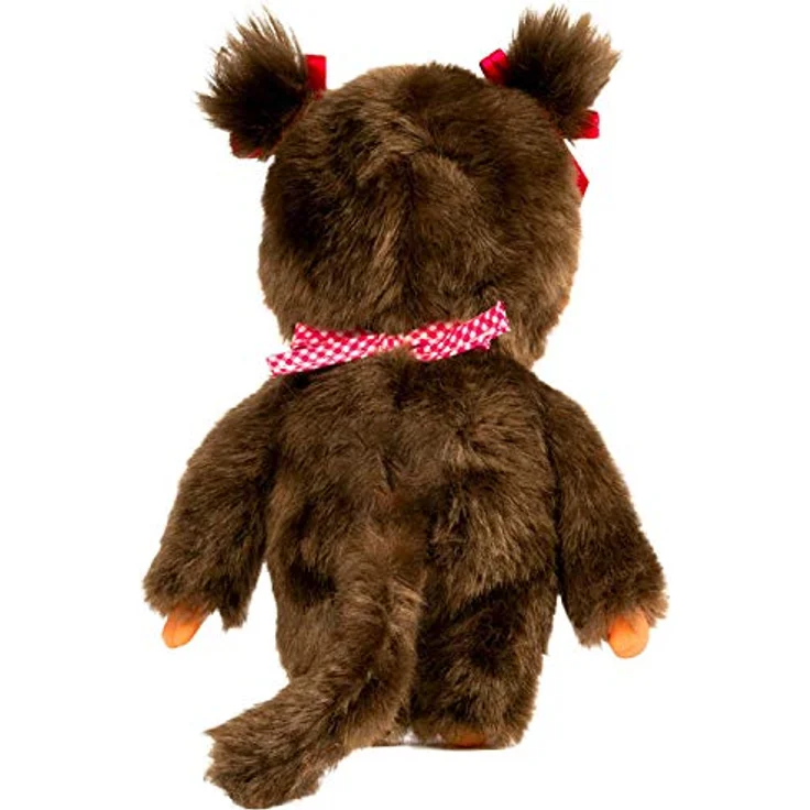 BANDAI Monchhichi 25555, Kuscheltier in Rose mit klassischem Lätzchen und vielfältigen Designs – Bild 4