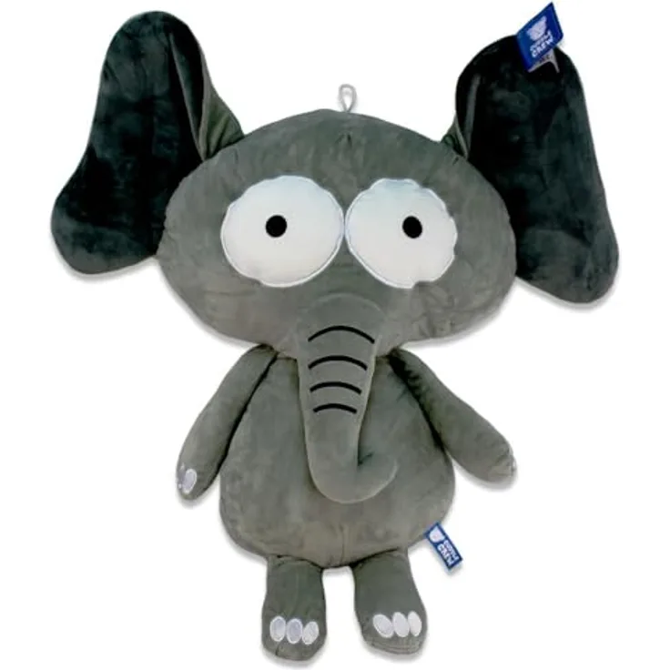 BEMIRO Großer Plüsch Elefant mit Glubschaugen - ca. 50 cm, Kuscheltier in niedlicher Gestaltung, kuschelig weich, ideal als Geschenk