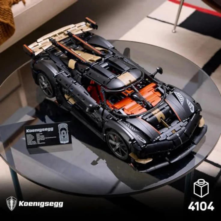 LEGO Technic 42232 Koenigsegg Sadair's Spear Hypercar, Modellauto-Bauset mit V8-Kolbenmotor, Triplex-Federung, 9-Gang-Getriebe, für Erwachsene, 4104 Teile – Bild 3
