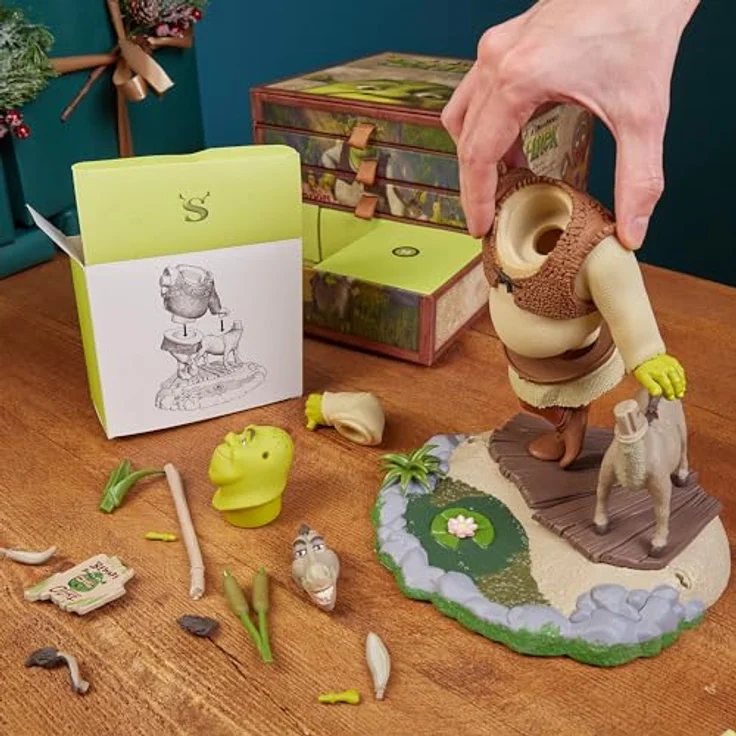 CC Countdown Characters von Numskull 2023 Shrek Sammlerfigur - Offizielle Shrek-Merchandise - Zusammenbaubare Adventskalenderstatue – Bild 2