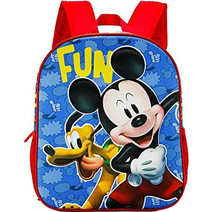 Disney Micky Maus Fun-Basic Rucksack, Mehrfarbig mit gepolsterten Schultergurten – Bild 2