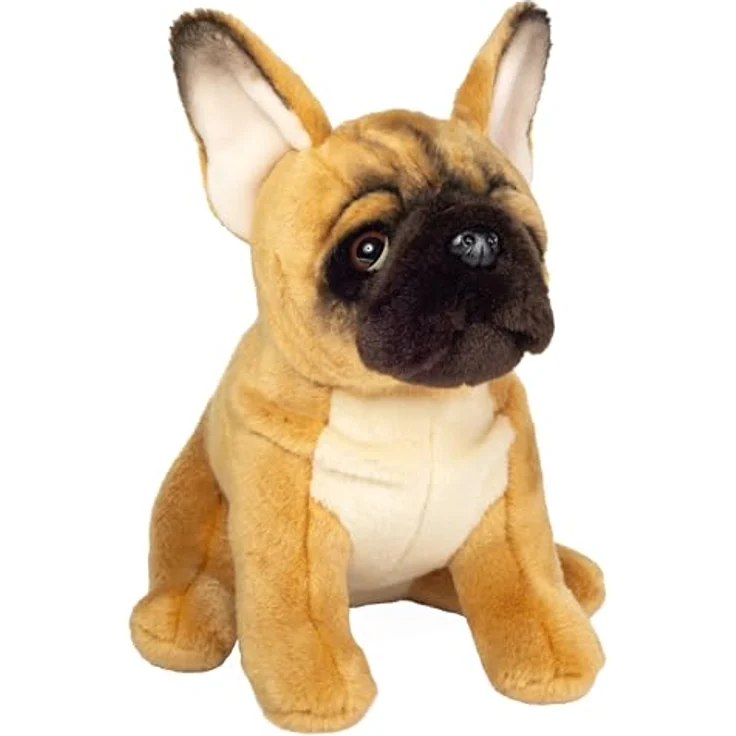 Teddy Hermann 91987 Französische Bulldogge 27 cm, Sonderedition Lieblingshunde, Kuscheltier, Plüschtier mit recycelter Füllung – Bild 2
