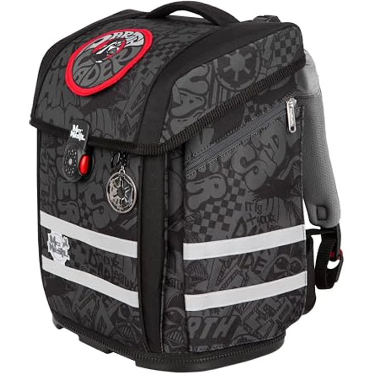 McNeill PERFECTO Schulranzen-Set 5-teilig, STAR WARS DARTH VADER, ergonomisch, ClickFlex-Rückensystem, Reflektoren, 22 l – Bild 3