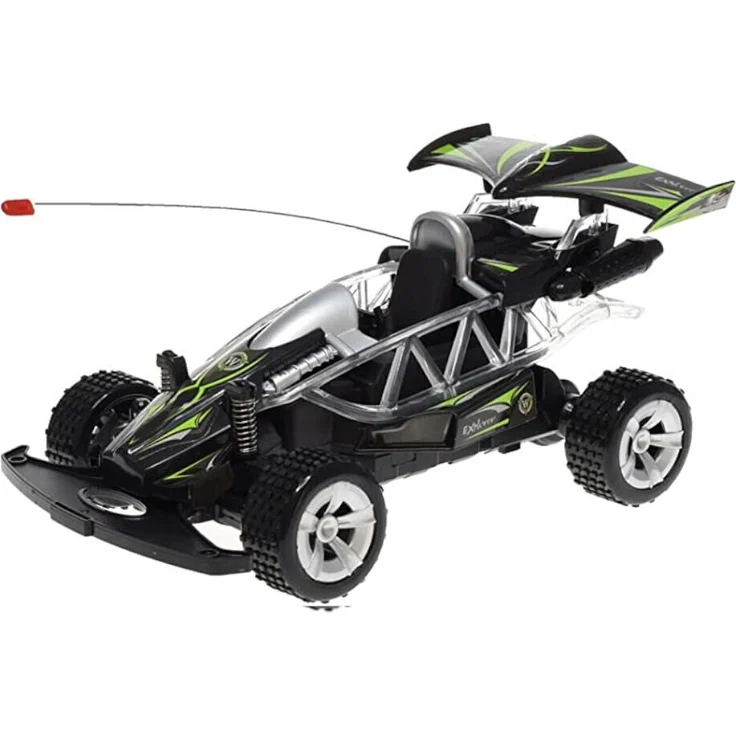 Toi-Toys Ferngesteuertes Auto - Racing Buggy RC Spielzeugauto Kinder schwarz, ab 3 Jahren, 24cm, mit Licht