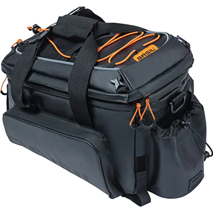 Basil Trunkbag Miles XL Pro Black Orange - 9-36 Liter - Tarpaulin – Bild 1