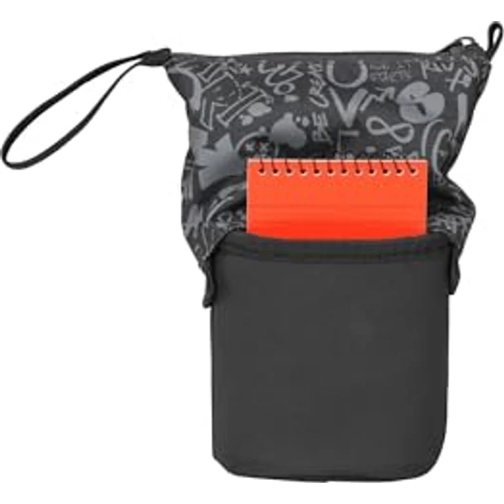 Satch Pencil Slider Federmäppchen, Stiftehalter zum Stehen mit 3 Innenfächern und Geheimfach, recycelte Materialien, Street Ink - Grau – Bild 4
