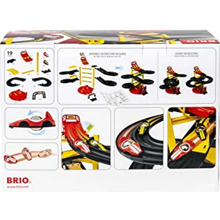 BRIO 30550 - Rennbahn-Turm mit Zwei Rennwagen - Rennwagen-Spielzeugset für Kinder ab 3 Jahren – Bild 5