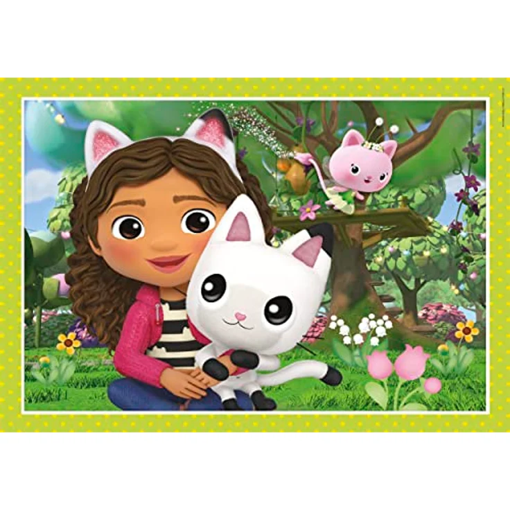 Clementoni Dreamworks Gabby's Dollhouse - 4 Puzzle mit 12, 16, 20 & 24 Teilen für Kinder ab 3 Jahren, Kinderpuzzle mit besonderer Leuchtkraft, 21524 von Clementoni – Bild 2