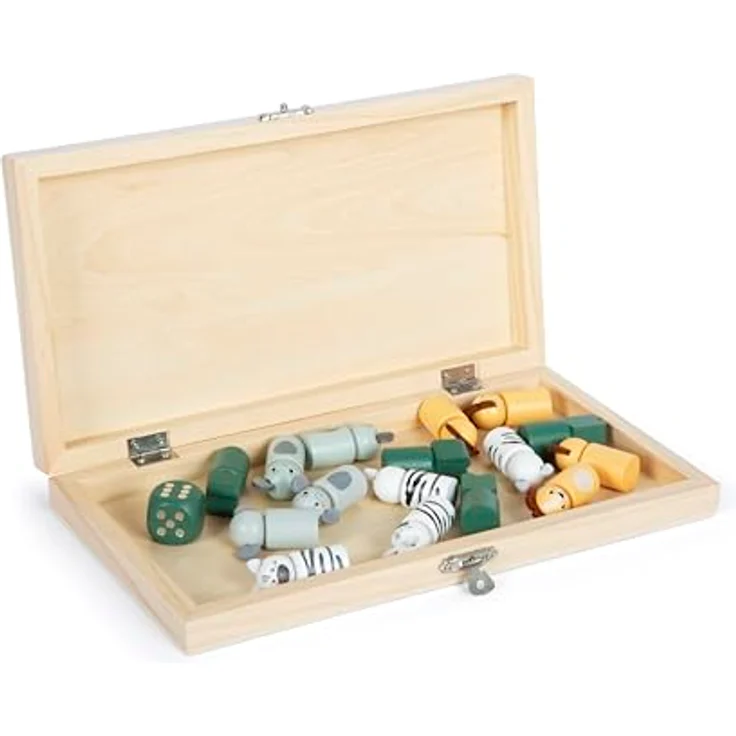 Small Foot Ludo „Safari“ aus Holz, Reisespiel für 4 Spieler ab 3 Jahren – Bild 4