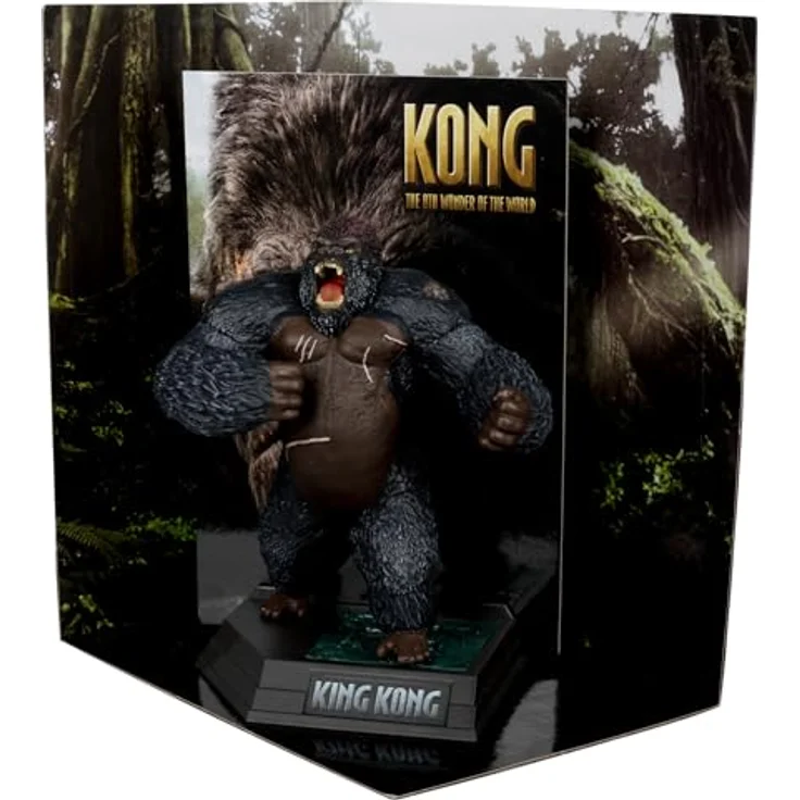 Mcfarlane Toys King Kong 2005 Movie Maniacs, detailreiche PVC-Statue, 17 cm mit Base und Backdrop – Bild 1