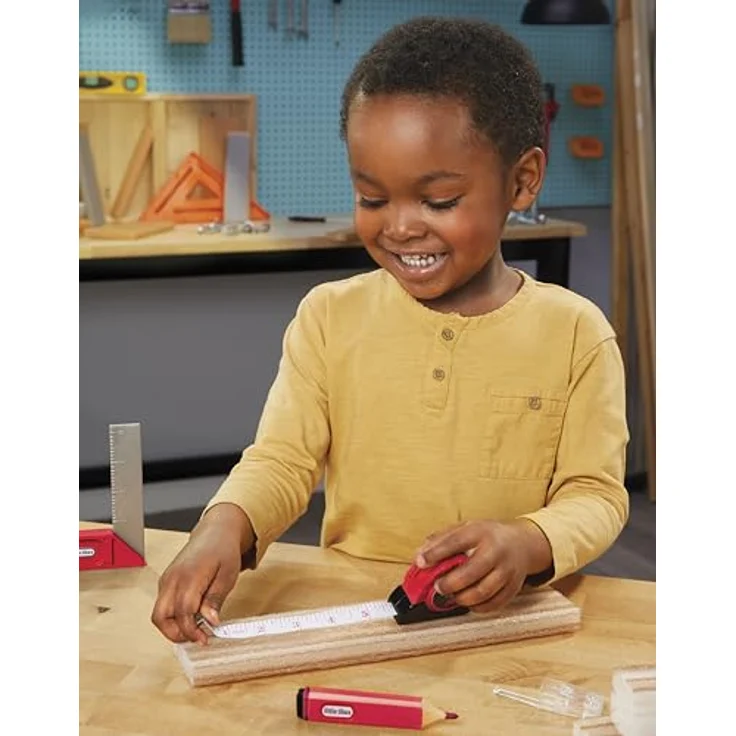 Little Tikes® Kinder-Werkzeug-Set Creative Construction, Mess- und Schneideset mit realistischen Werkzeugen und Schaumstoff "Holz" – Bild 3