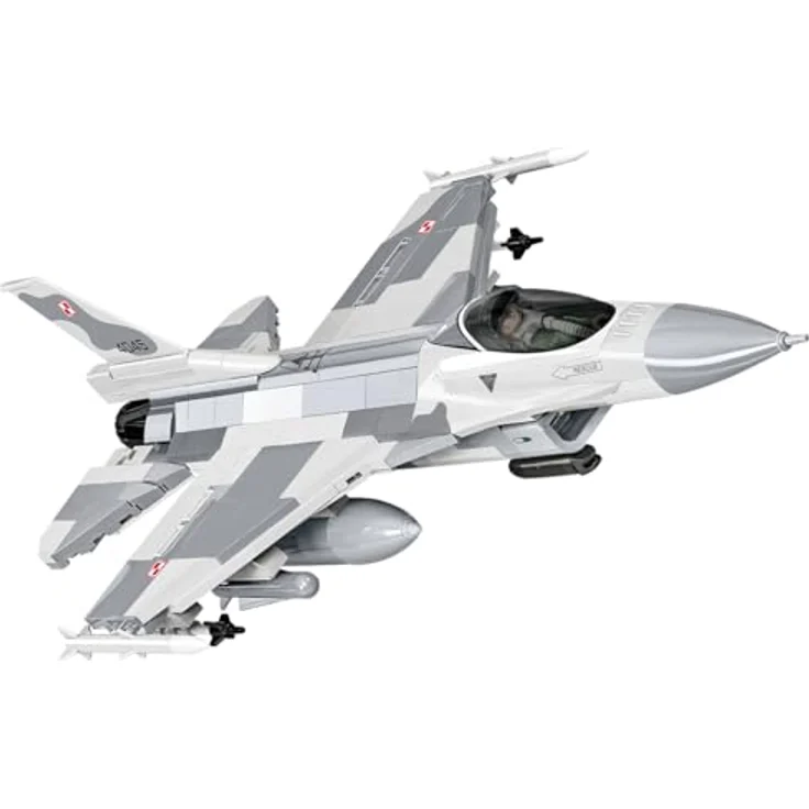 Cobi F-16C FIGHTING FALCON, Modellbausatz mit 463 Klemmbausteinen, Maßstab 1:48, offiziell lizenziert von Lockheed Martin, Sortiment mit realistischeren Bewaffnungen in hellem Farbschema – Bild 1