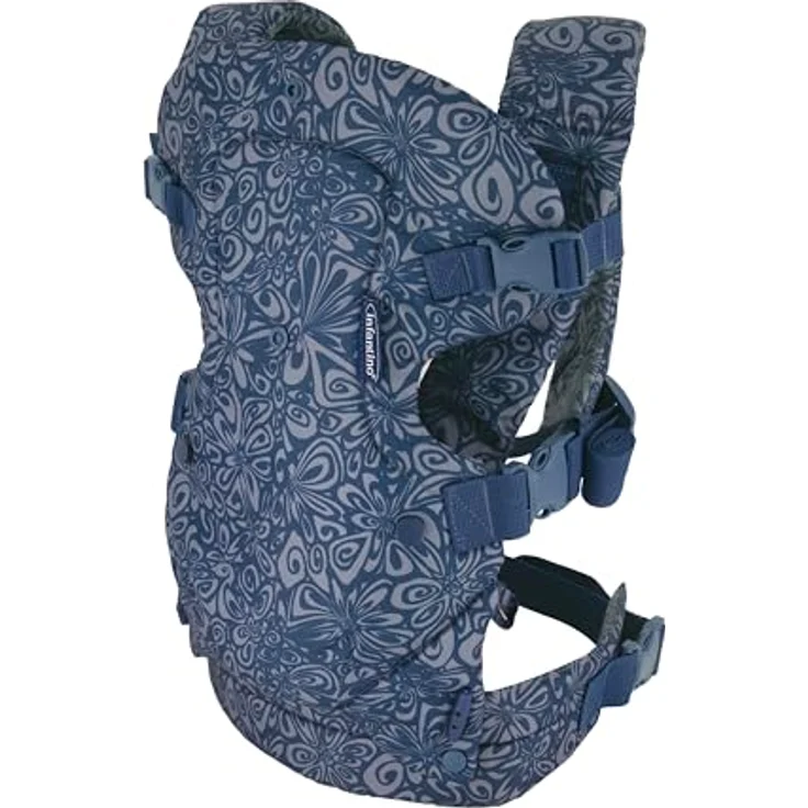 Infantino BKids Babytrage Flip Advanced - Navy Floral, 4-in-1 Trage ab Geburt (3,6 - 14,5 kg), ergonomisch und pflegeleicht – Bild 10