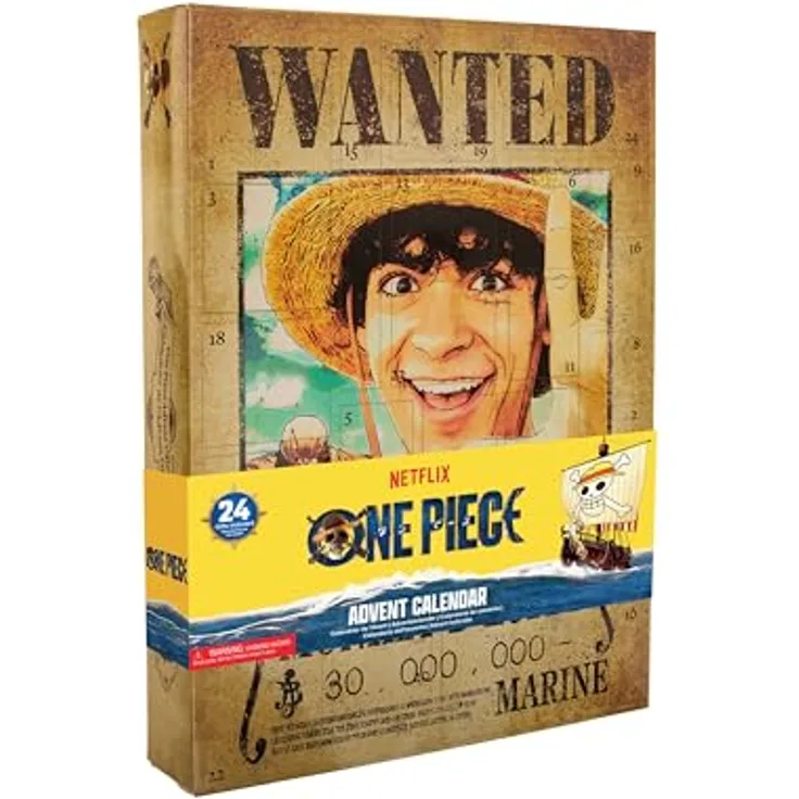 Cinereplicas One Piece Adventskalender 2025, Offiziell lizenziert mit 24 exklusiven Geschenken