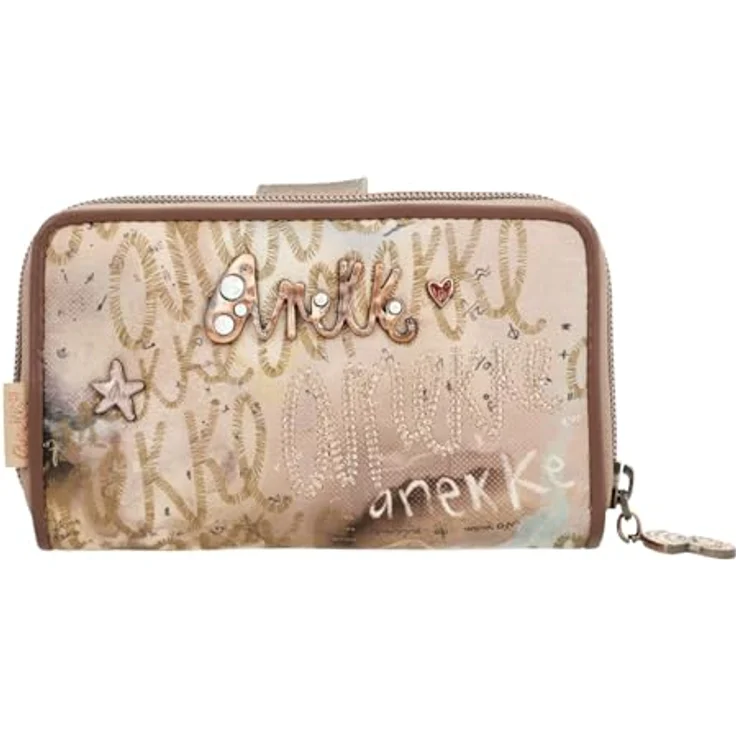Anekke Geldbörse Hollywood Stars RFID Wallet M - Multicolor (altrosa / rosa / weiß / mauve), 2-tlg Set mit RFID-Blocker Schutz – Bild 3