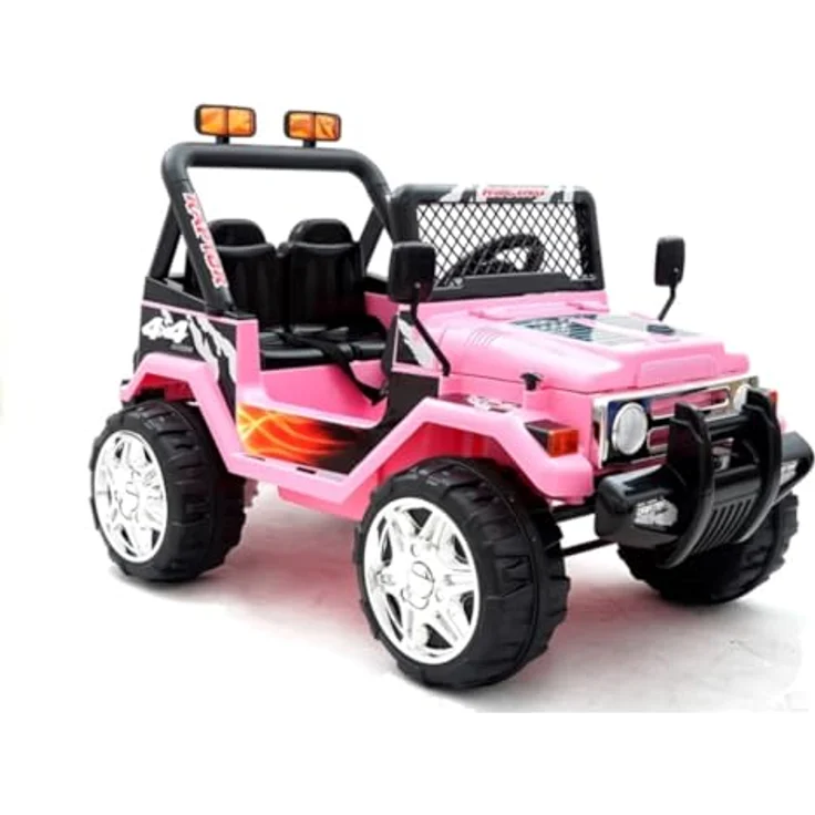 BSD Elektro Kinderauto Elektrisch Ride On Kinderfahrzeug Elektroauto Fernbedienung - Raptor 2-Sitzer - Rosa mit leistungsstarkem Akku – Bild 1