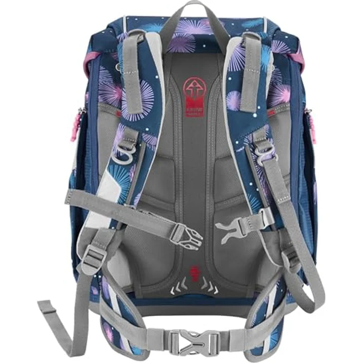 Step by Step Schulranzen-Set 2IN1 Plus „Mermaid Delia“, ergonomischer Tornister mit Reflektoren, höhenverstellbar mit Hüftgurt, 19L, blau-rosa, 6-teilig für Mädchen ab der 1. Klasse – Bild 4