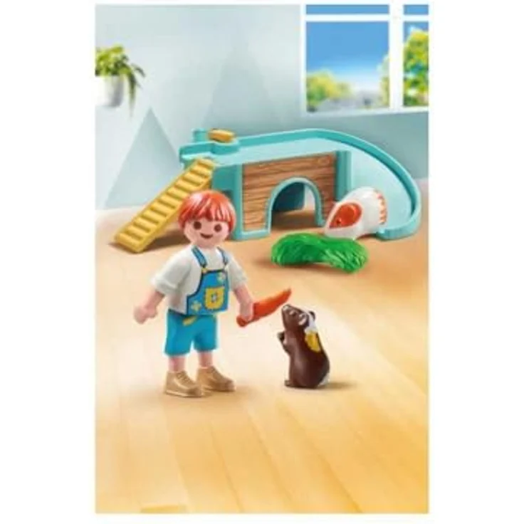 Playmobil® 71746 Junge mit Meerschweinchen, Spielset aus der my Life Reihe mit liebevoll gestalteter Tierumgebung – Bild 2