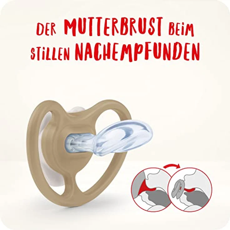 NUK Space Schnuller mit Leuchteffekt | Schnuller mit extra Belüftung | BPA-freies Silikon | 18-36 Monate | Löwe & Mond | 2 Stück – Bild 5