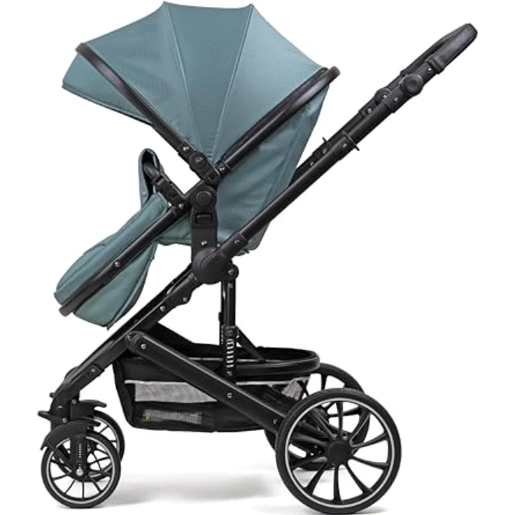 Pixini Kinderwagen Kalani 3in1 Kombikinderwagen, inkl. Babywanne & Buggy & Auto-Babyschale & Cupholder (glossy petrol) – Bild 5