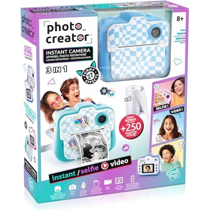 Canal Toys Photo Creator Instant, Kinderkamera mit 250 Fotos Sofortdruckfunktion, Farb-LCD-Bildschirm und Doppellinse – Bild 3