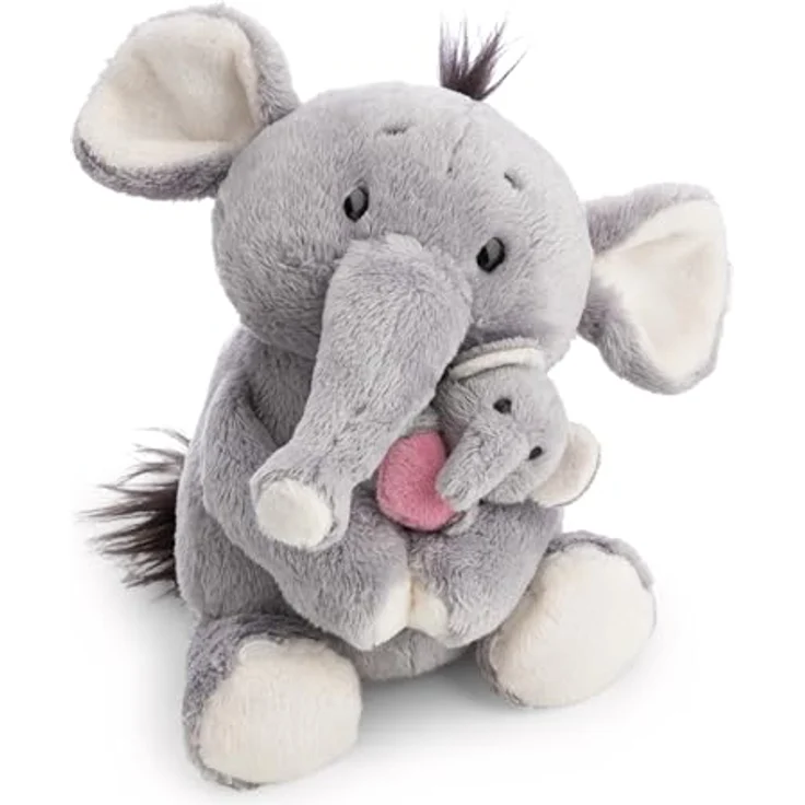 NICI Kuscheltier Elefant Mutter & Kind, Plüsch Elefant 20cm mit Elefantenkind 6cm in grau, weiches Stofftier für Kinder & Erwachsene, ideale Geschenkidee - 62842 – Bild 1