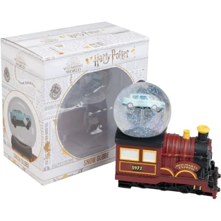 Grupo Erik Harry Potter Hogwarts Express Schneekugel, 8 cm, detailreiche Darstellung aus Resin und Glas mit schimmernden Partikeln – Bild 2