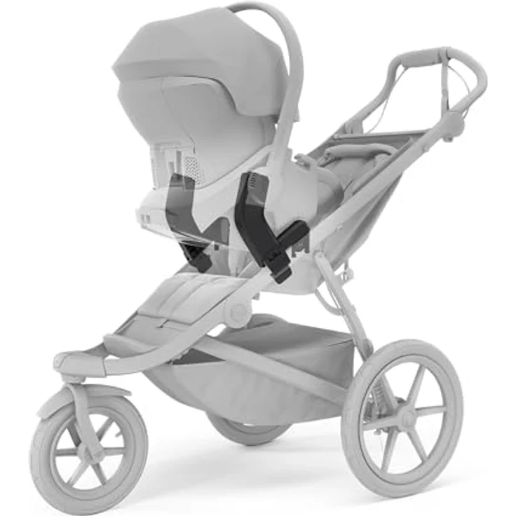 Thule Urban Glide Single Autositzadapter, Kinderwagen Zubehör, kompatibel mit Thule, Maxi-Cosi, Cybex, Nuna und BeSafe, Klicksystem zur einfachen Befestigung – Bild 2