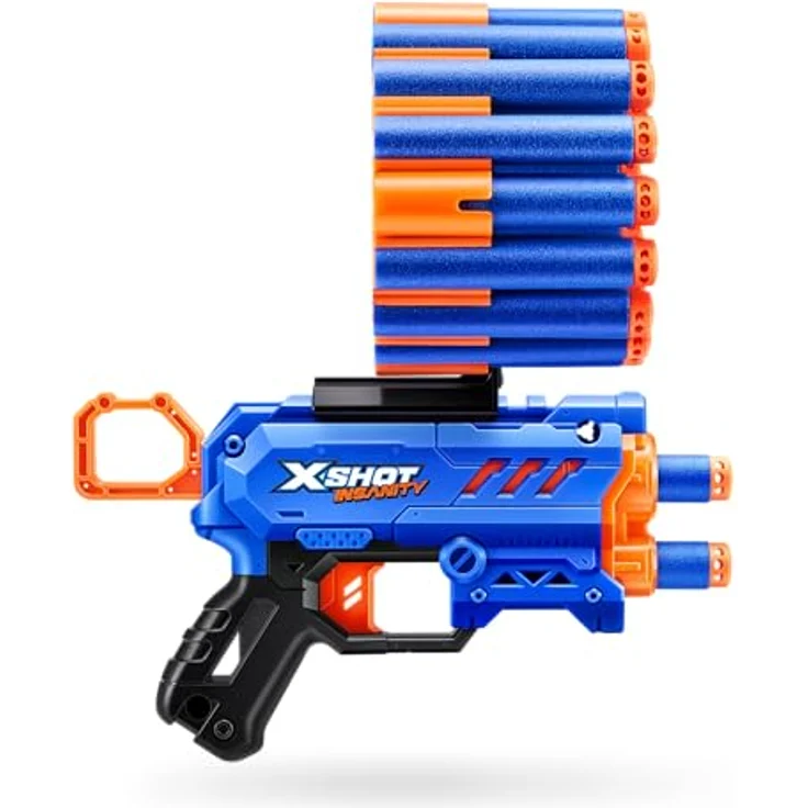 XSHOT Insanity Mikro-Blaster, Outdoor-Spielzeugblaster mit 48 Air-Pocket-Technologie Schaumstoffdarts und 30m Reichweite für Kinder und Erwachsene ab 8 Jahren – Bild 4