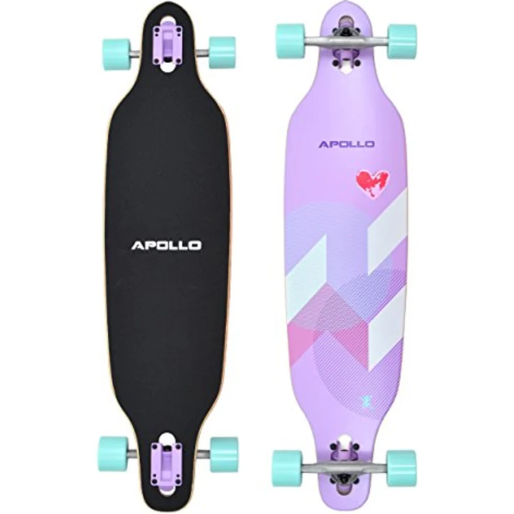 Apollo Longboard Tamana Komplettboard mit High Speed ABEC Kugellagern, Drop Through Freeride Skaten Cruiser Board – Bild 1