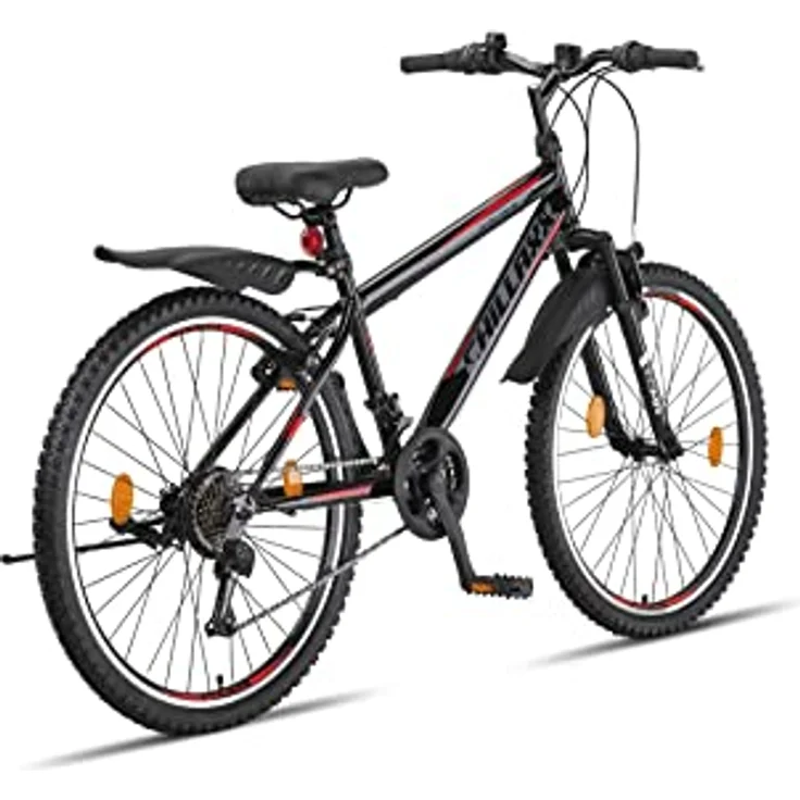 Chillaxx Bike Escape Premium Mountainbike 26 Zoll Schwarz-Rot V-Bremse - 21 Gang Schaltung – Bild 3