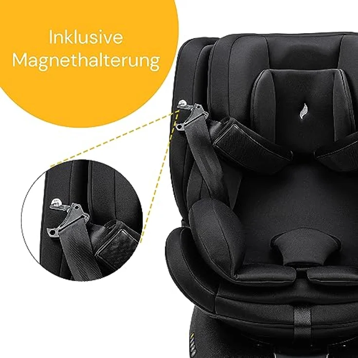 Osann Autokindersitz Eno360 SL i-Size, 360° drehbarer Reboarder Kindersitz Isofix, 40-150 cm, Baby Autositz - Osann Autokindersitz Eno360 SL i-Size, ab: Geburt, bis: 12 Jahre, Schwarz – Bild 7