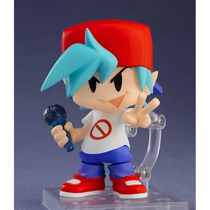 Good Smile Company Friday Night Funkin' Nendoroid Actionfigur Boyfriend, 10 cm, posierbar mit 3 austauschbaren Gesichtern und Zubehör – Bild 2