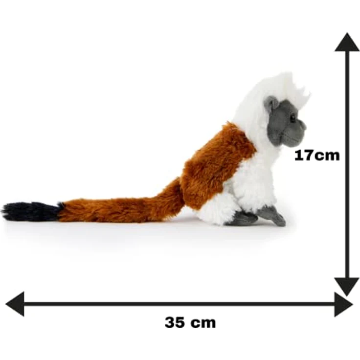 Zappi Co Tamarin Plüschtier, weich gefüllt, 20-22CM, Safari-Tiere Kollektion für Kinder, waschbar bei 40°C – Bild 3