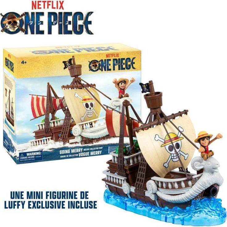 Moose Toys MS63311, Going Merry Collector Ship mit exklusiver Luffy Figur, detailreiches Sammlerstück, mehrfarbig, 28 cm lang
