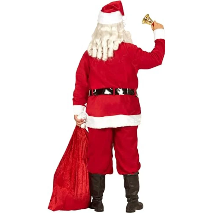 W WIDMANN MILANO Party Fashion Kostüm Weihnachtsmann, XXXL, mehrteilig in Rot und Weiß mit Gürtel und Mütze – Bild 3